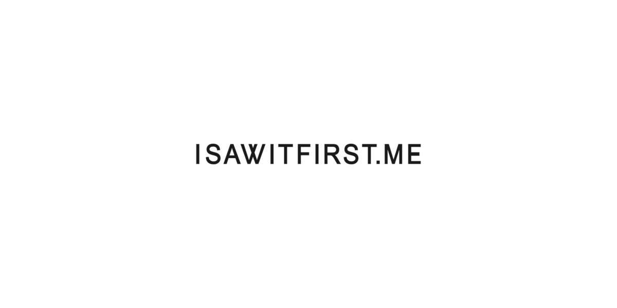 ISAWITFIRST.ME | LOGO DESIGN | BRANDING